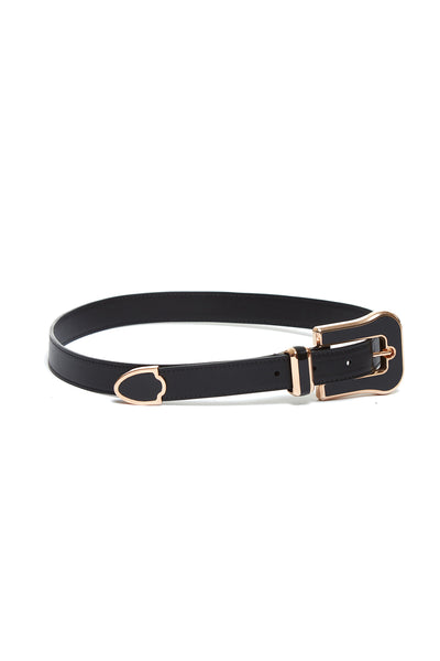 Austine Belt in Black Leather