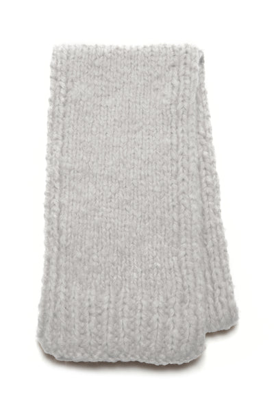 美品Peep inside head wool knit scarf gray Pyke Knit Scarf in Heather Grey Welfat Cashmere – Gabriela