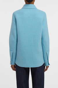 John Austin Shirt in Light Blue Cashmere Felt