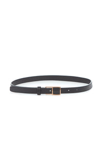 Nina Stone Belt in Black Leather