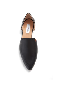 Jax Flat Shoe in Black Nappa Leather