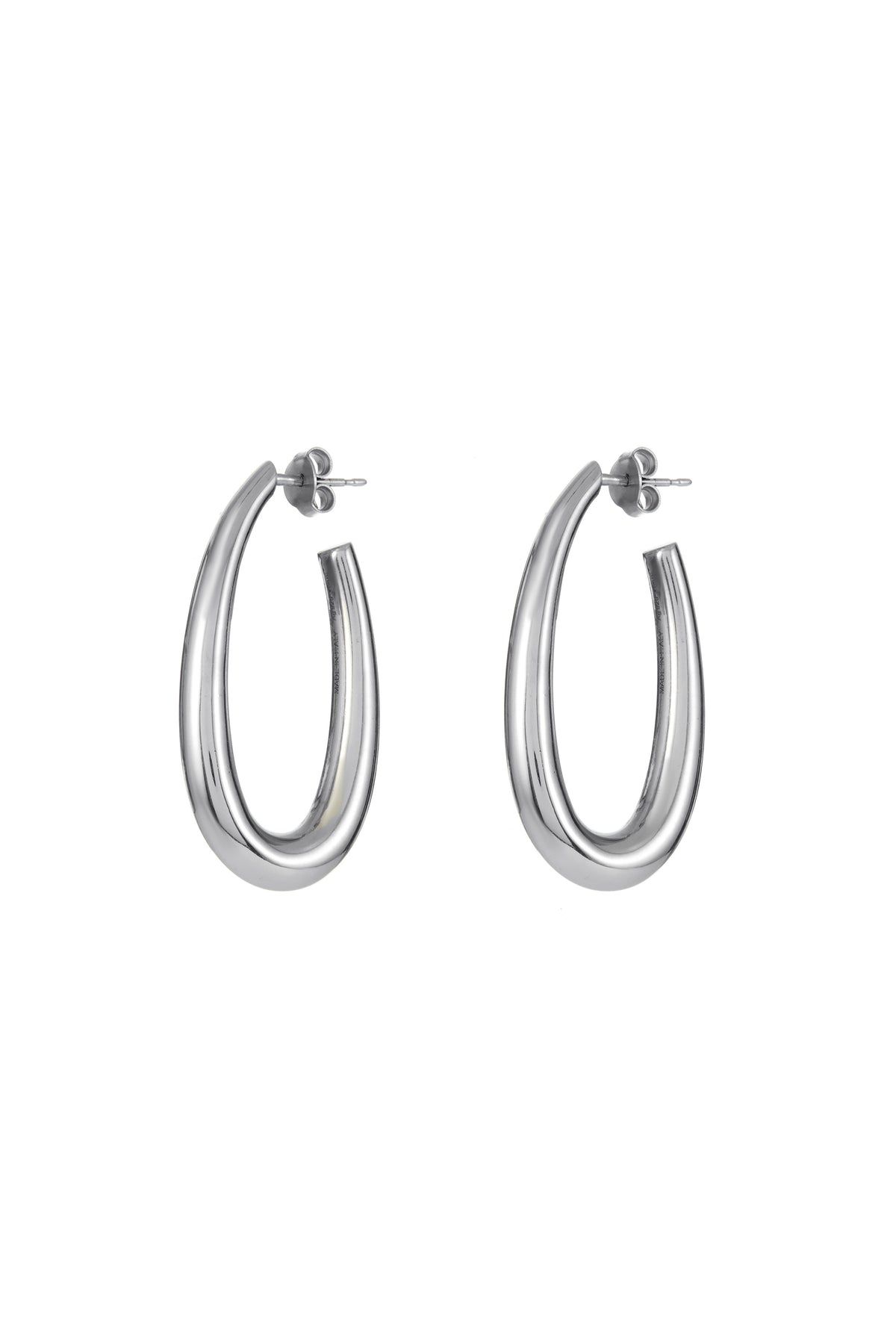 Large Drop Earrings in 18K White Gold