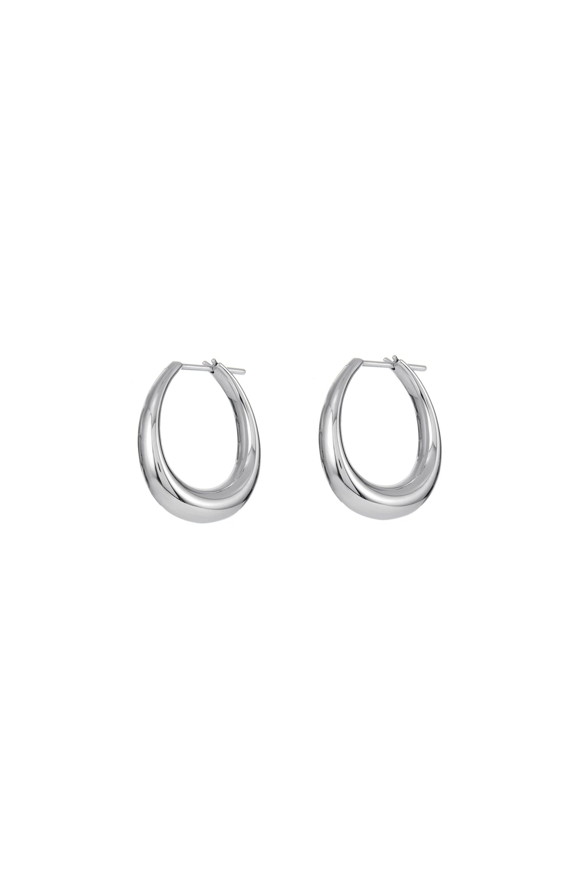 Small Drop Earrings in 18K White Gold