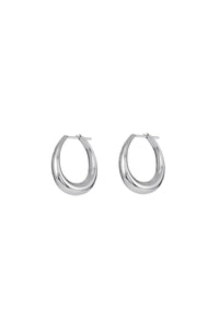 Small Drop Earrings in 18K White Gold