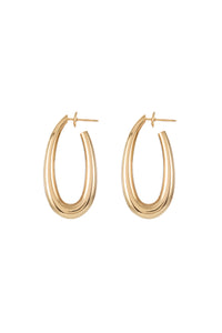 Large Drop Earrings in 18K Rose Gold