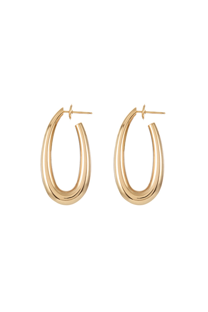 Large Drop Earrings in 18K Rose Gold