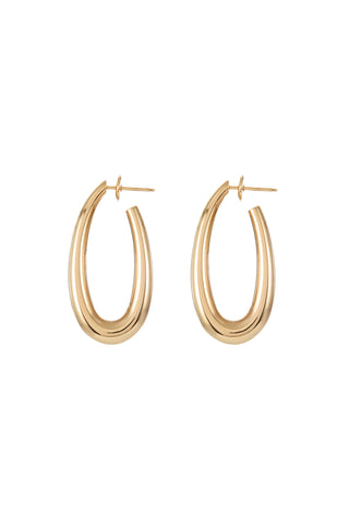 Large Drop Earrings in 18K Rose Gold