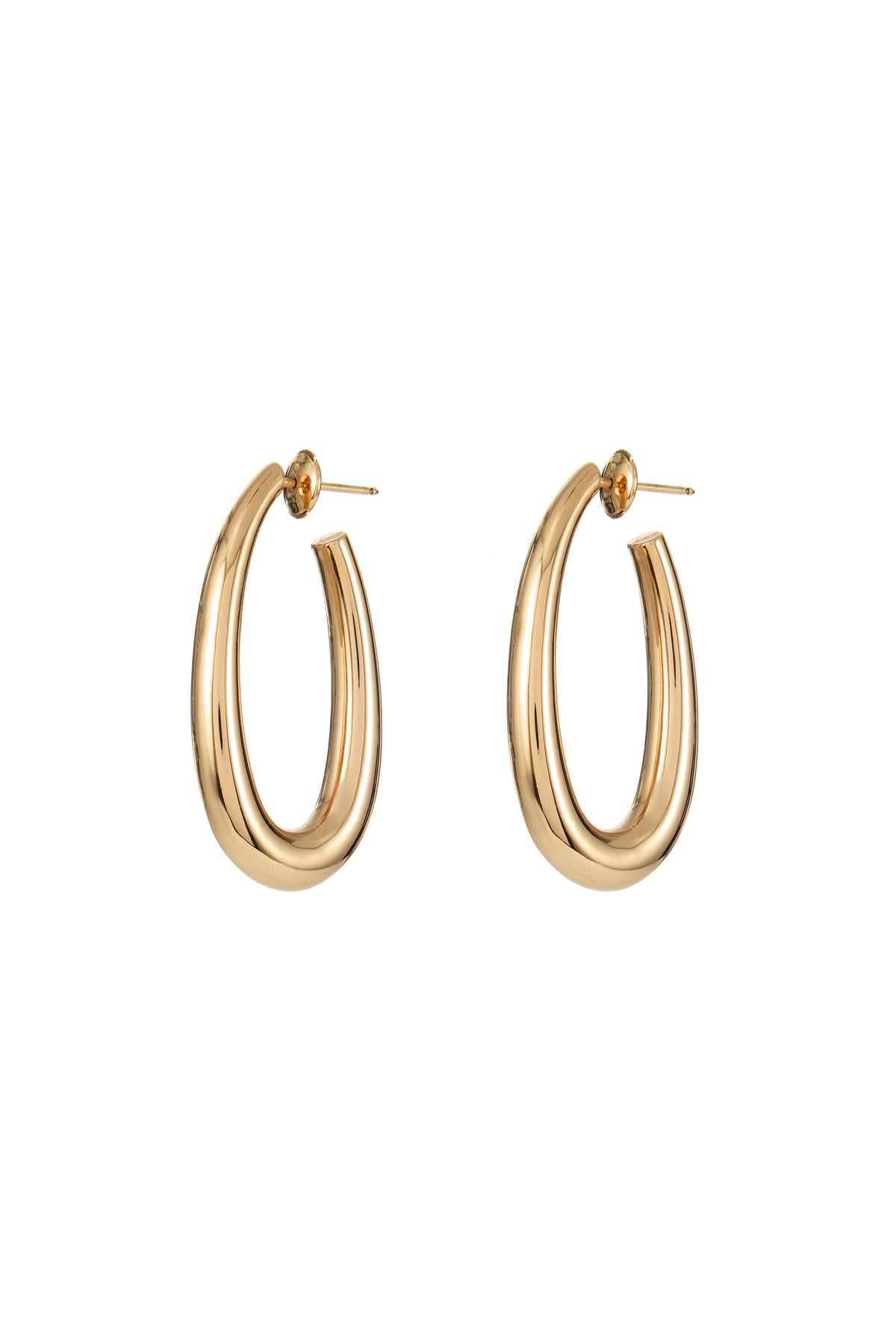 Large Drop Earrings in 18K Rose Gold
