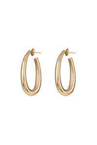Large Drop Earrings in 18K Rose Gold