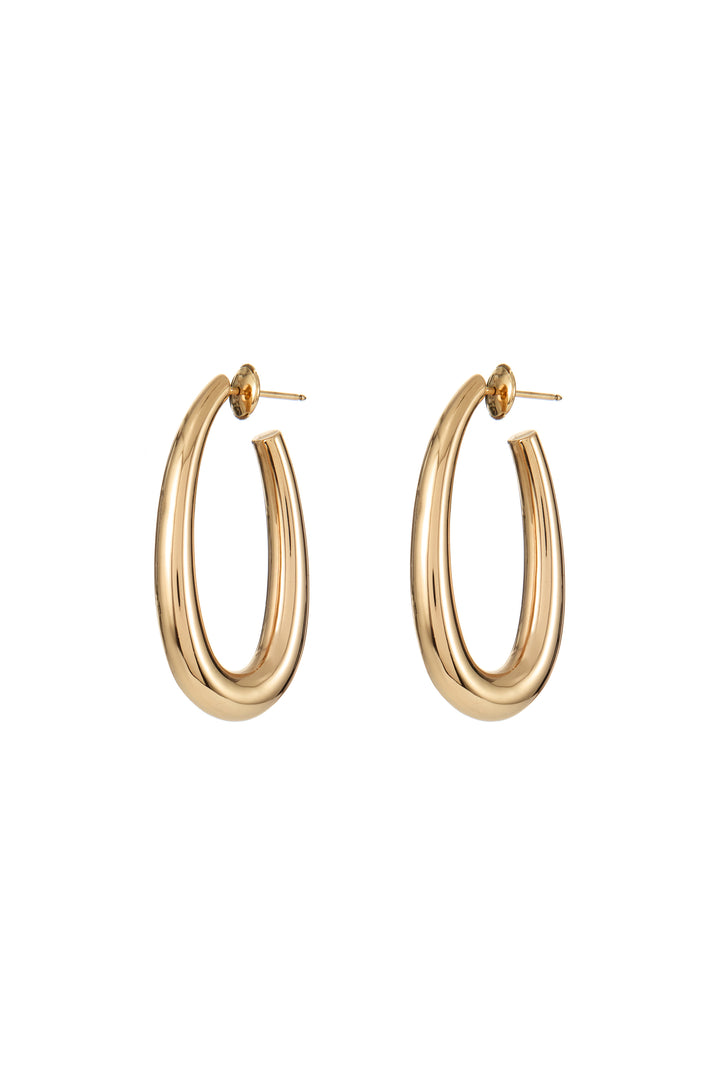 Large Drop Earrings in 18K Rose Gold