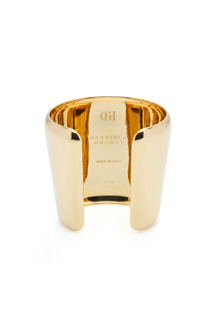 Long Cuff Bracelet in 18K Yellow Gold