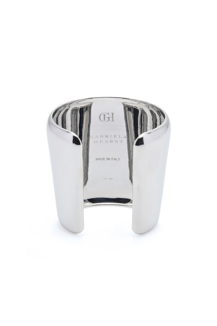 Long Cuff Bracelet in 18K White Gold