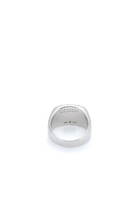 Large Ring in 18K White Gold & Pink Marble Stone