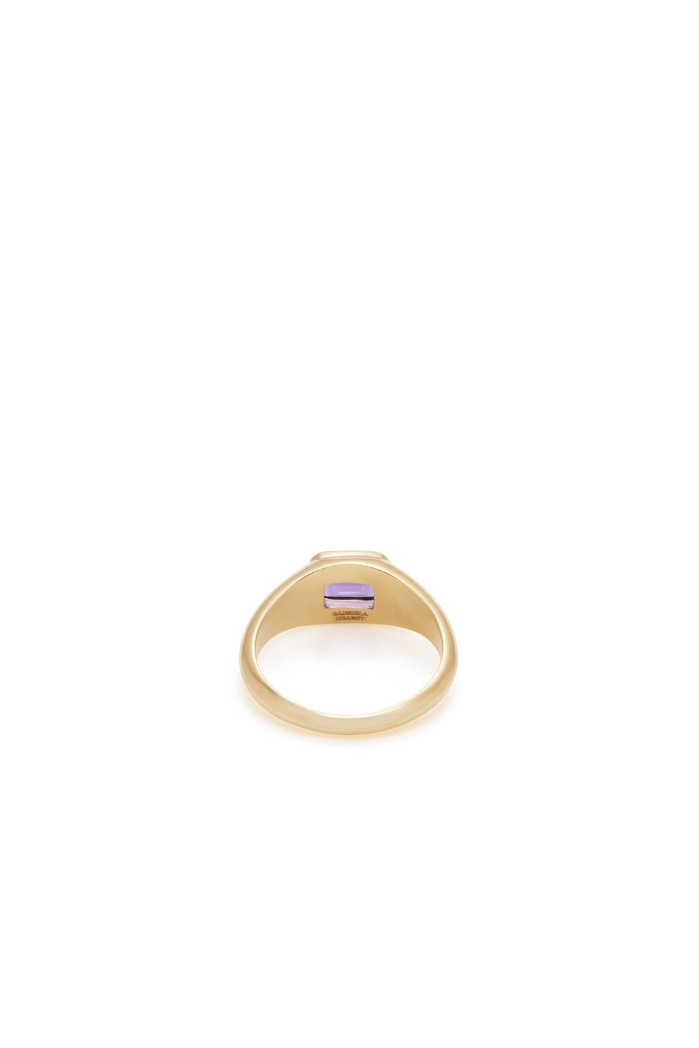 Small Ring in 18K Yellow Gold & Amethyst Stone