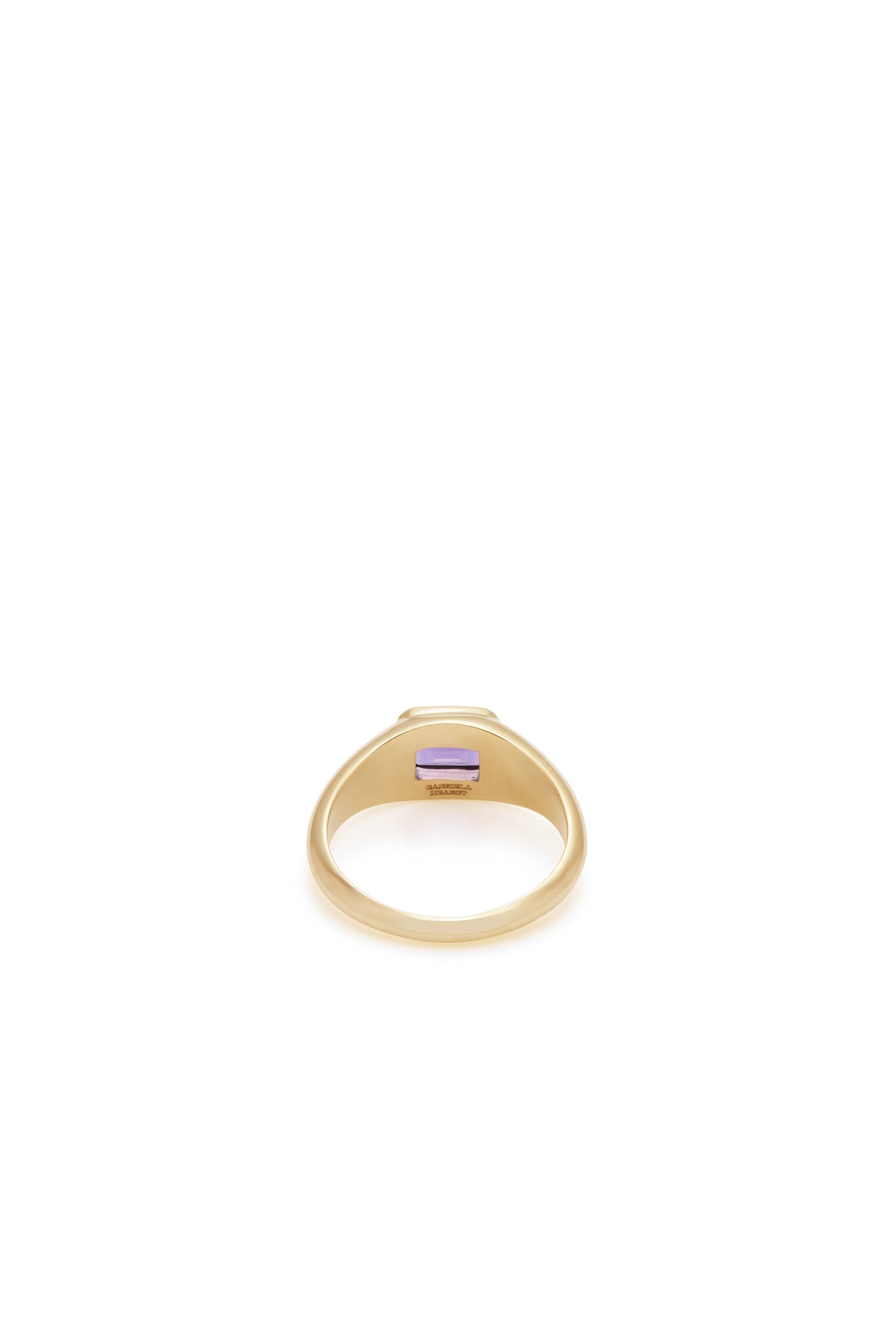 Small Ring in 18K Yellow Gold & Amethyst Stone