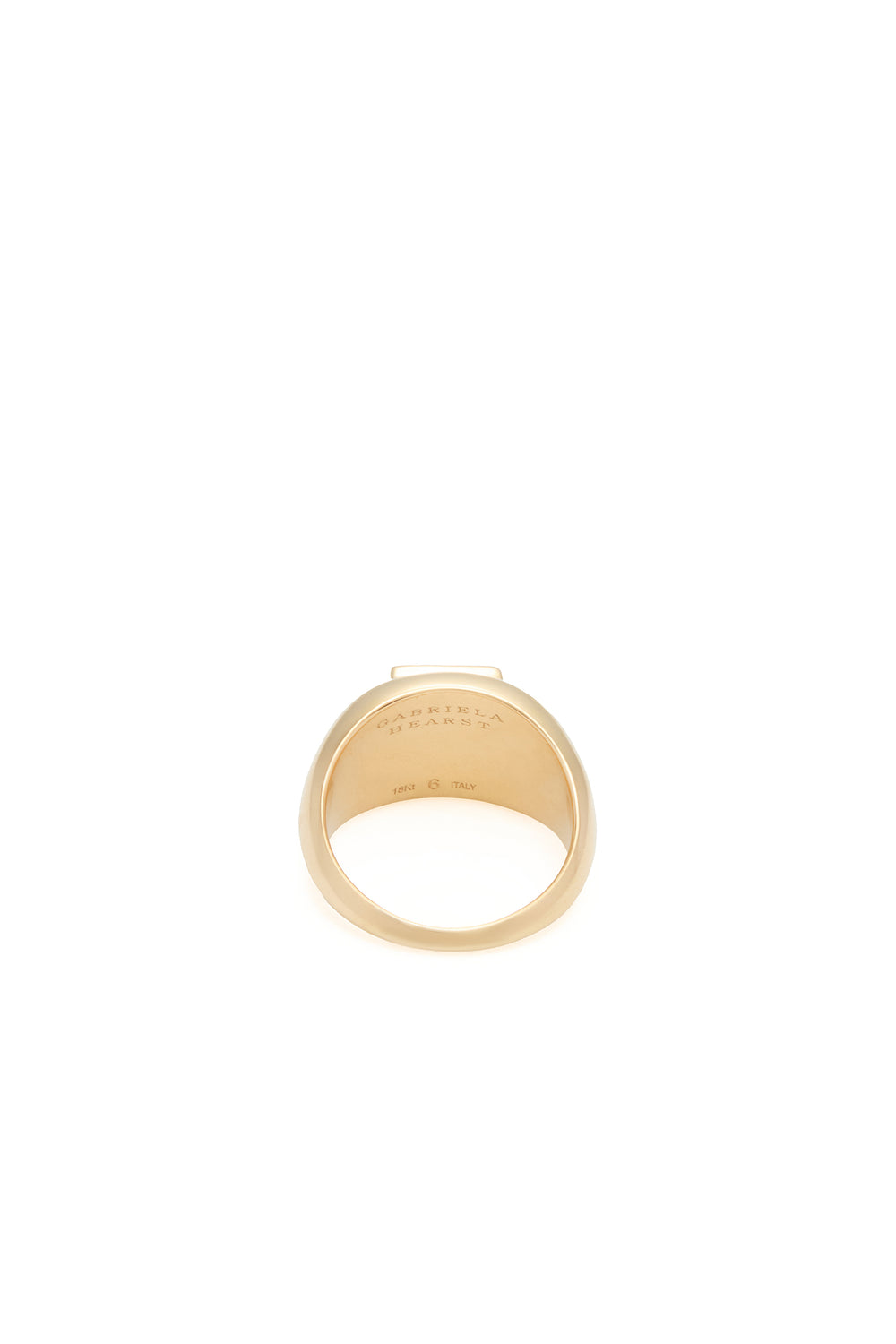 Medium Ring in 18K Yellow Gold & Howlite Stone