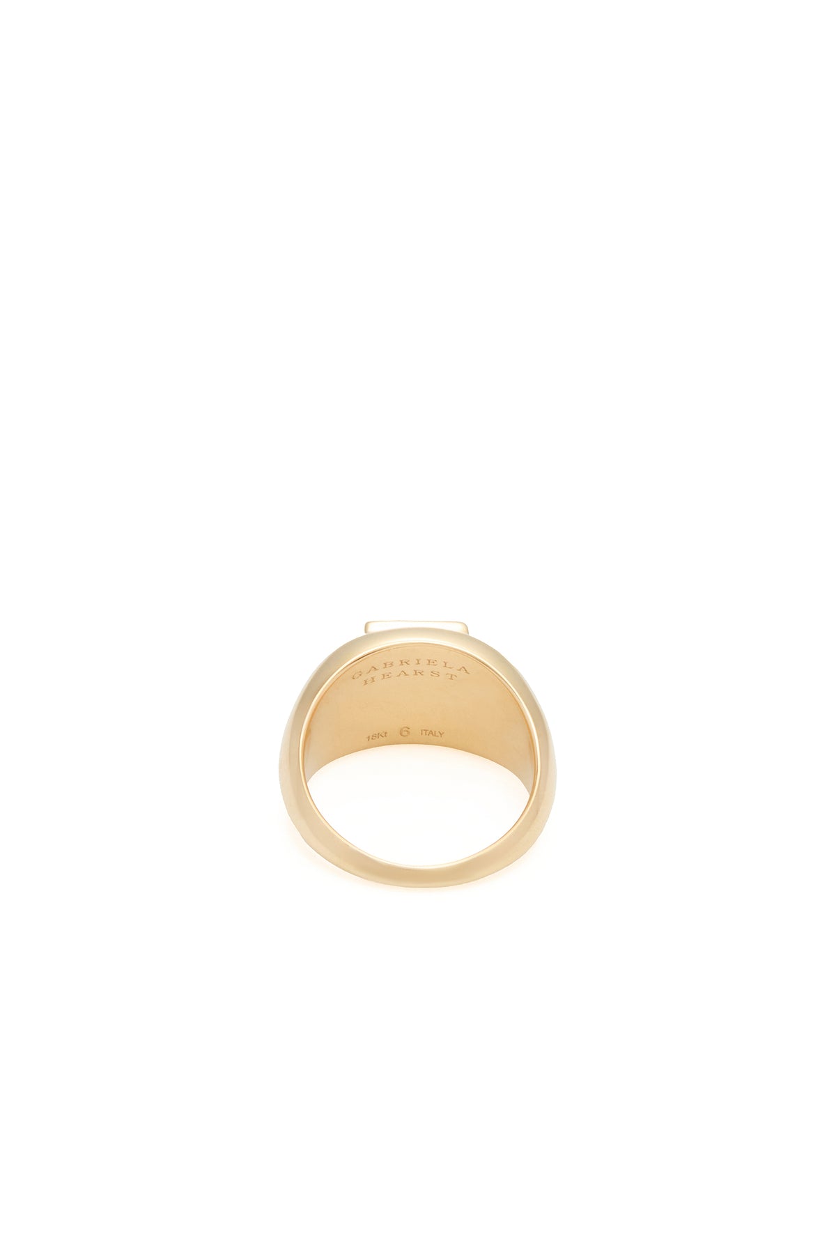 Medium Ring in 18K Yellow Gold & Howlite Stone