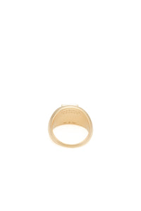 Medium Ring in 18K Yellow Gold & Tiger's Eye Stone