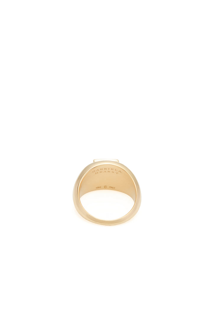 Medium Ring in 18K Yellow Gold & Tiger's Eye Stone