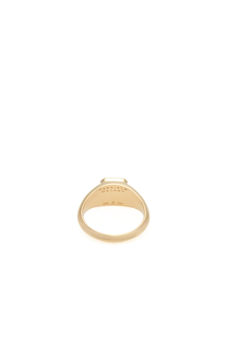Small Ring in 18K Yellow Gold & Lapis Stone