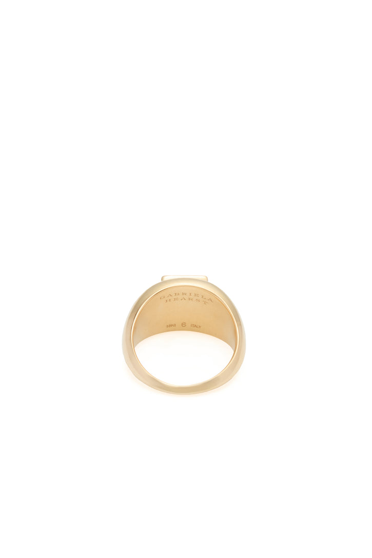 Medium Ring in 18K Yellow Gold & Lapis Stone