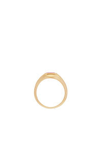 Pink Tourmaline 18K Yellow Gold Ring - Profile View | Gabriela Hearst
