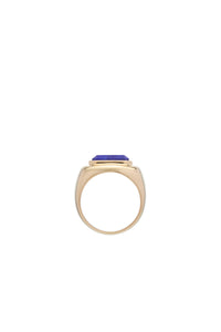 18Kイエローゴールドとラピスラズリのラージリング