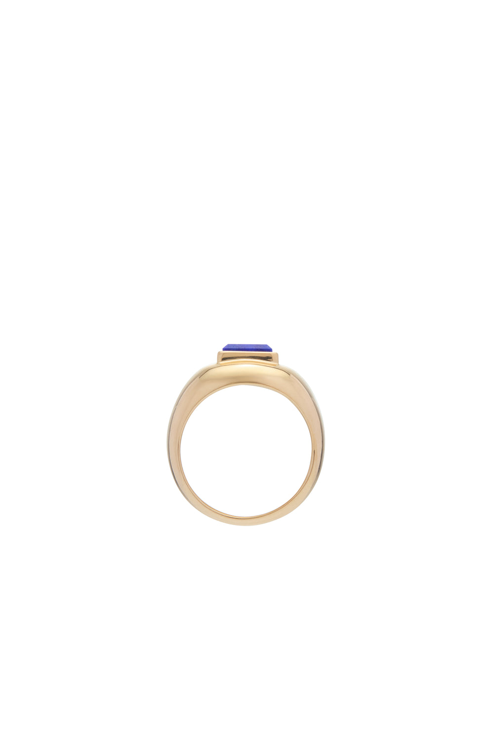 Medium Ring in 18K Yellow Gold & Lapis Stone