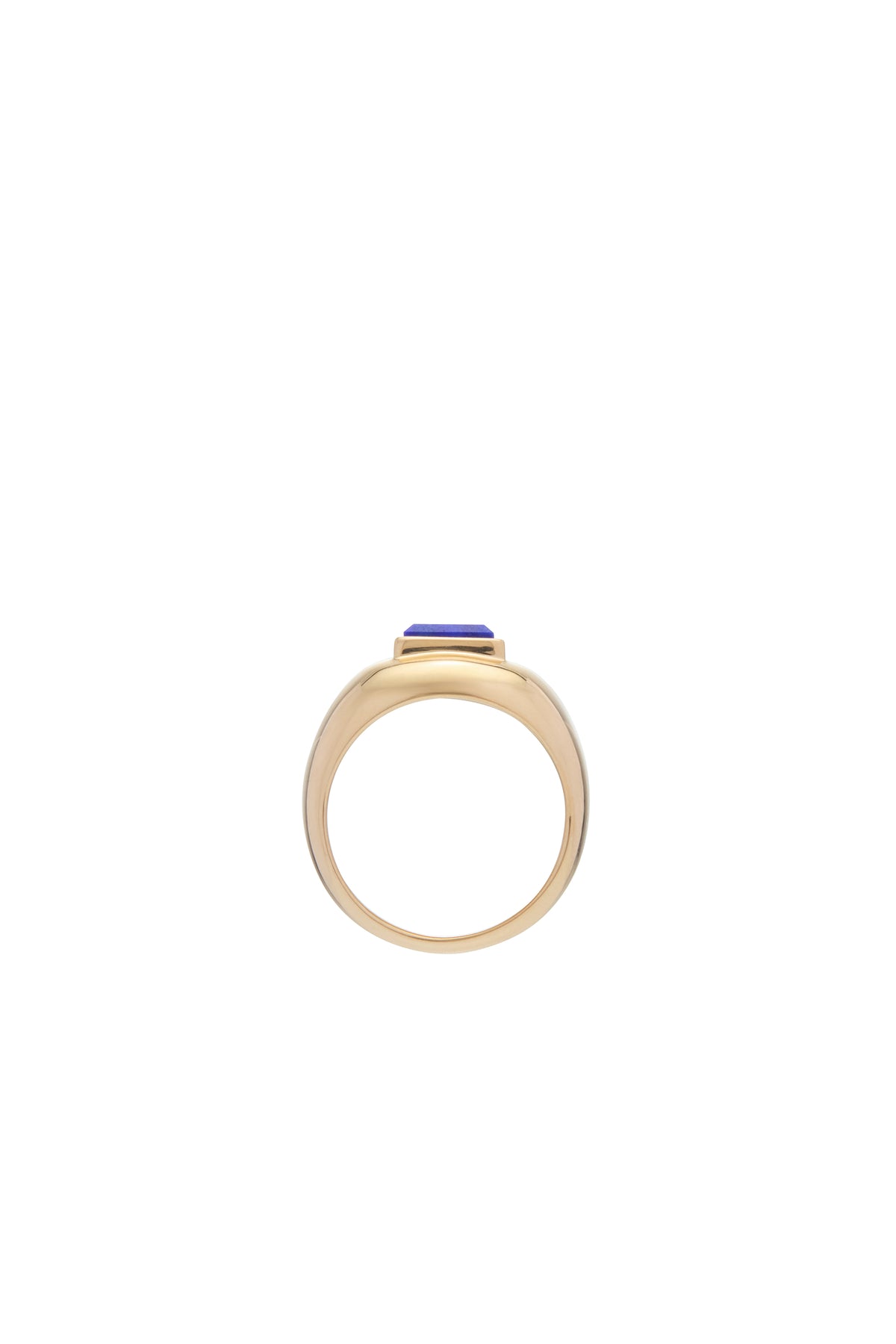 Medium Ring in 18K Yellow Gold & Lapis Stone