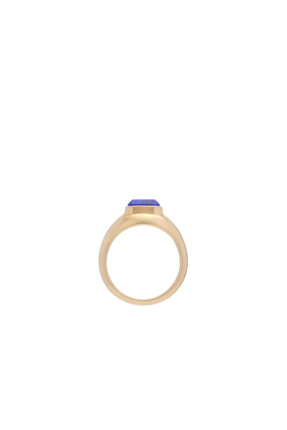 Small Ring in 18K Yellow Gold & Lapis Stone