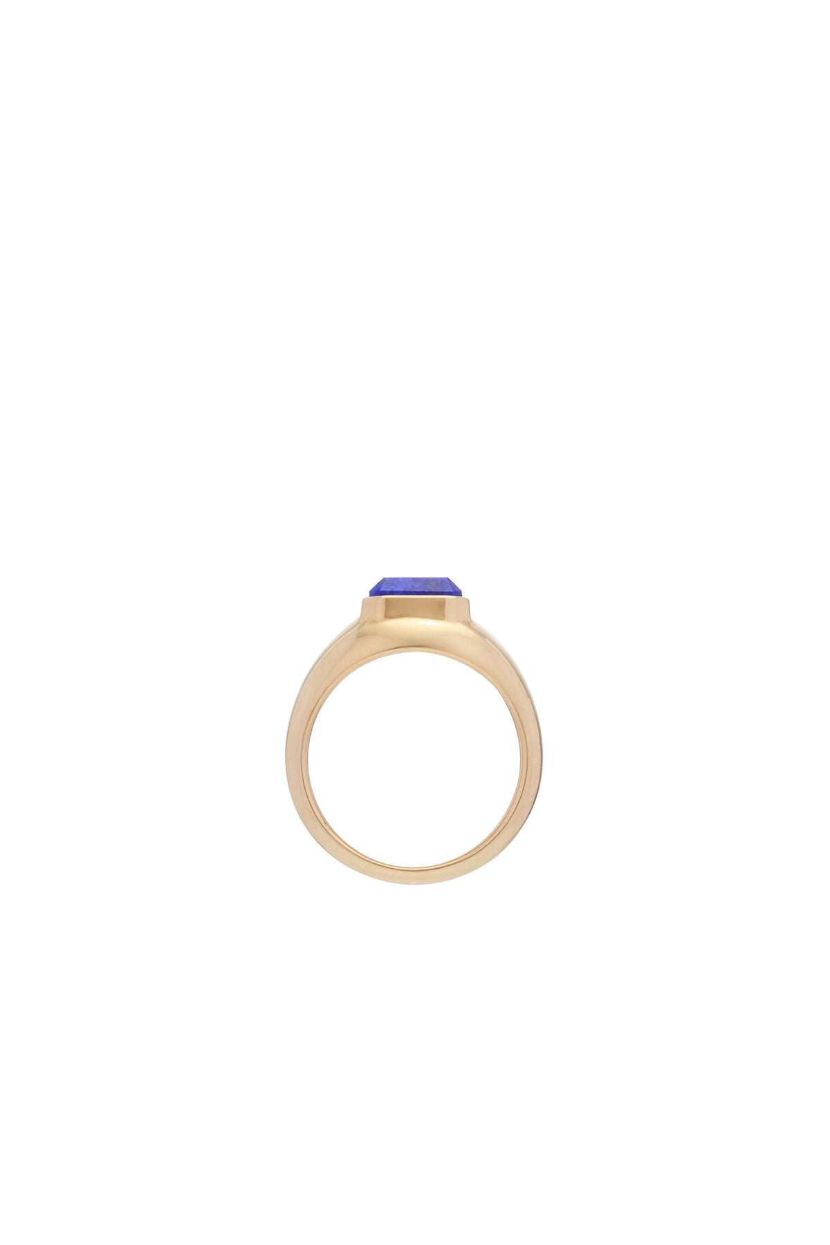 Small Ring in 18K Yellow Gold & Lapis Stone