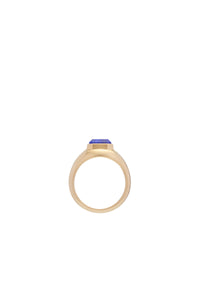 Small Ring in 18K Yellow Gold & Lapis Stone