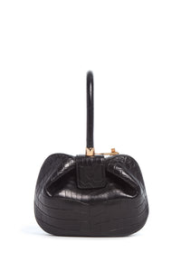 Nina Bag in Black Crocodile Leather