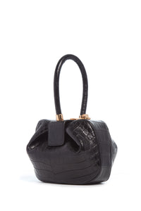 Nina Bag in Black Crocodile Leather