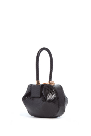 ブラックスネークスキンのデミバッグ