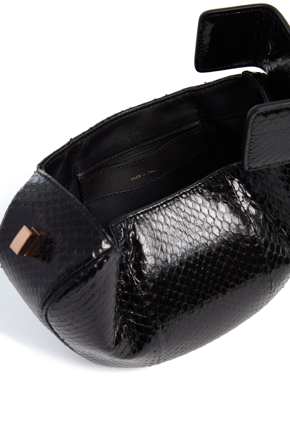 Demi Bag in Black Snakeskin