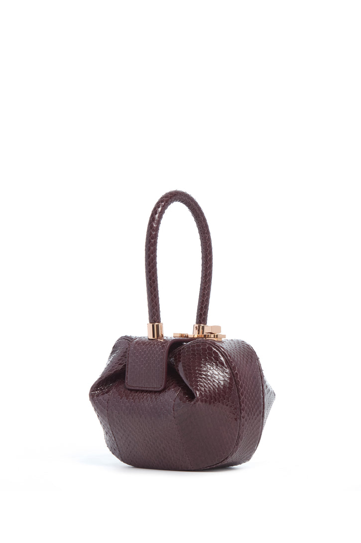 Demi Bag in Bordeaux Snakeskin
