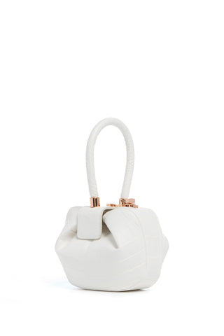 Demi Bag in Ivory Crocodile Leather