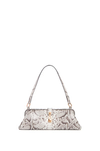 Paola Clutch in Black & White Inversa™ Snakeskin