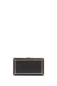 Callas Clutch in Black Snakeskin