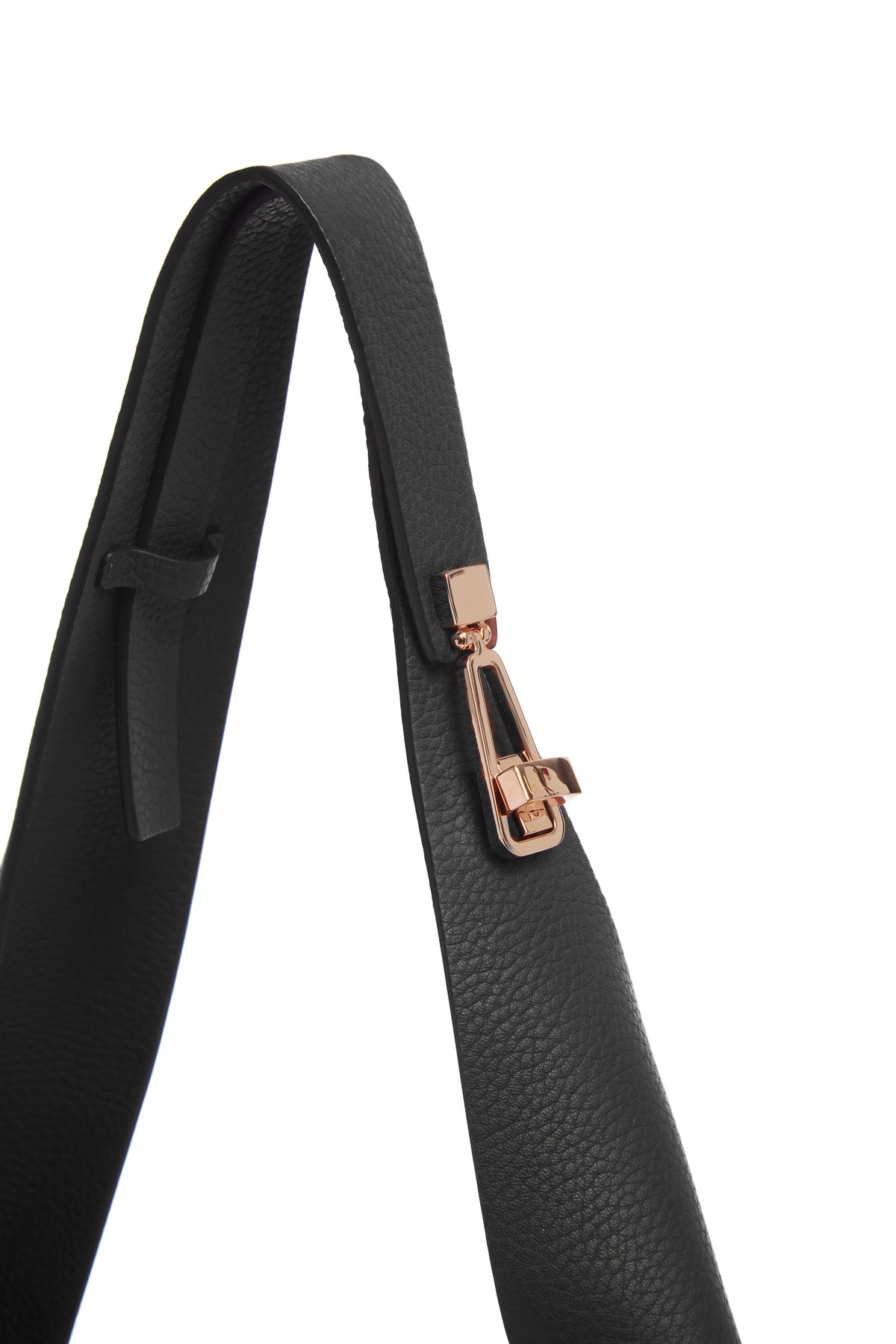 Small Hobo Bag in Black Textured Nappa Leather