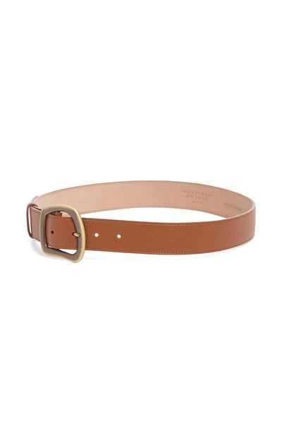 Medium Simone Belt in Cognac Textured Leather – Gabriela Hearst display picture 2