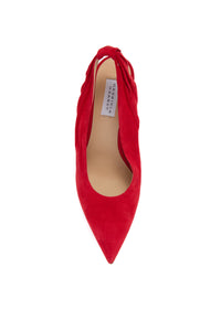 Amari Slingback Pump in Scarlet Red Suede