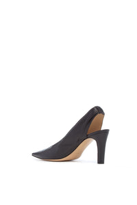 Amari Slingback Pump in Black Nappa Leather