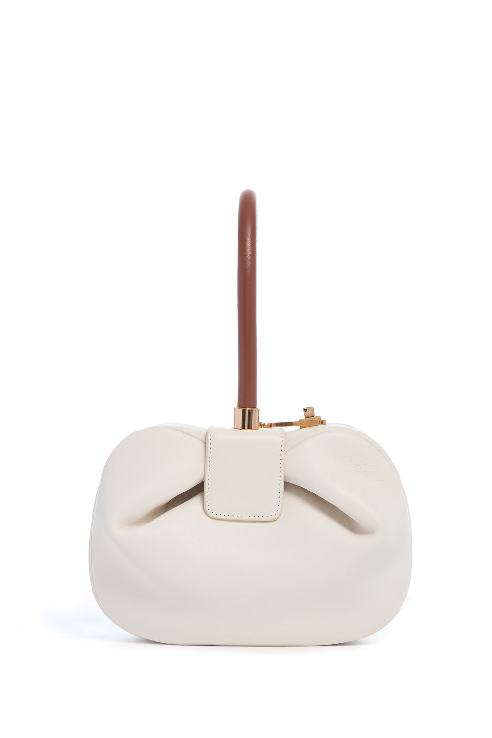 Nina Bag in Ivory & Cognac Nappa Leather