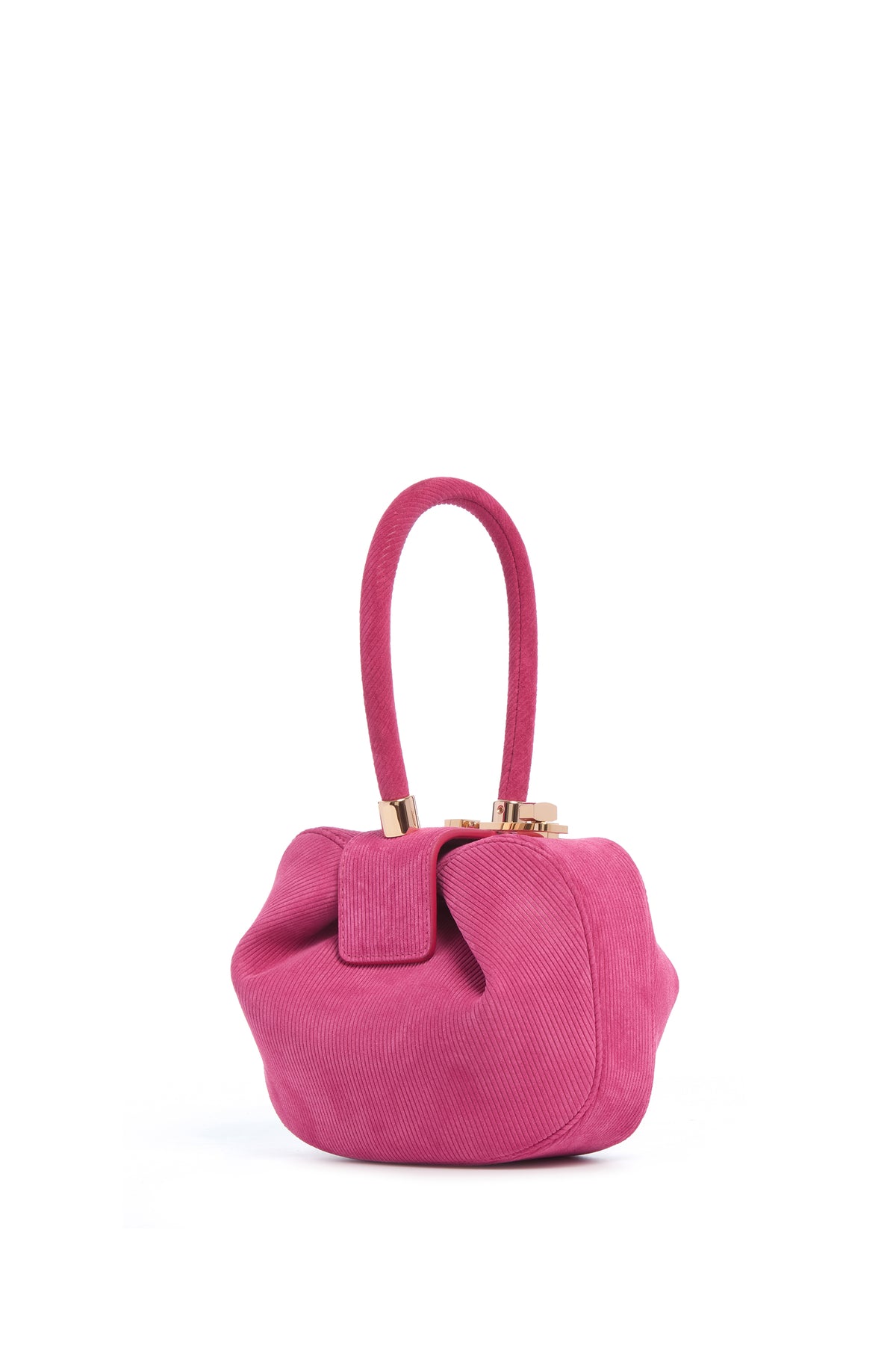 Demi Bag in Fuchsia Suede Corduroy