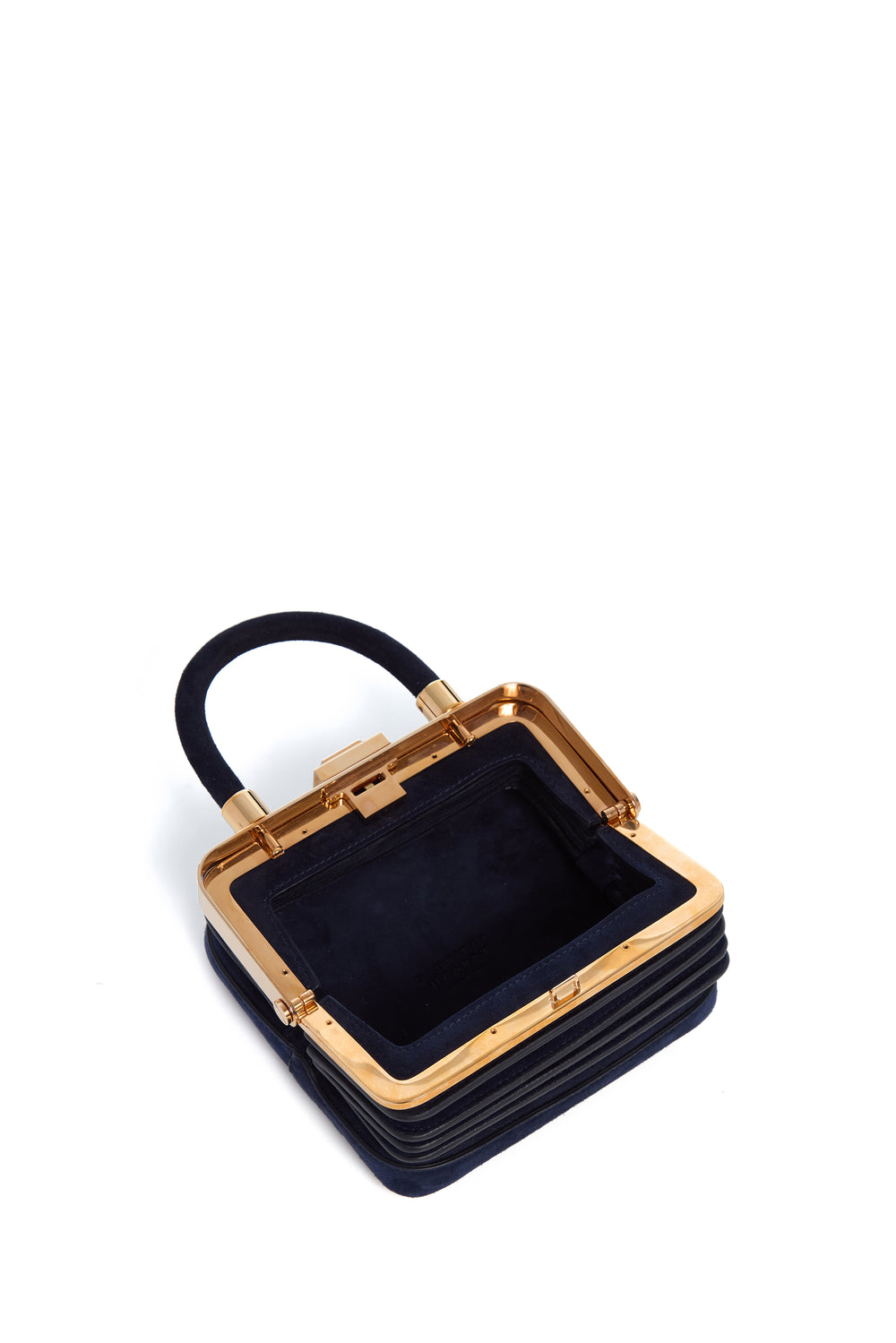 Mini Diana Bag in Navy Suede