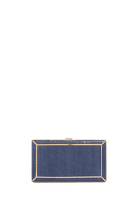 Callas Clutch in Navy Snakeskin