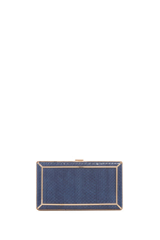 Callas Clutch in Navy Snakeskin