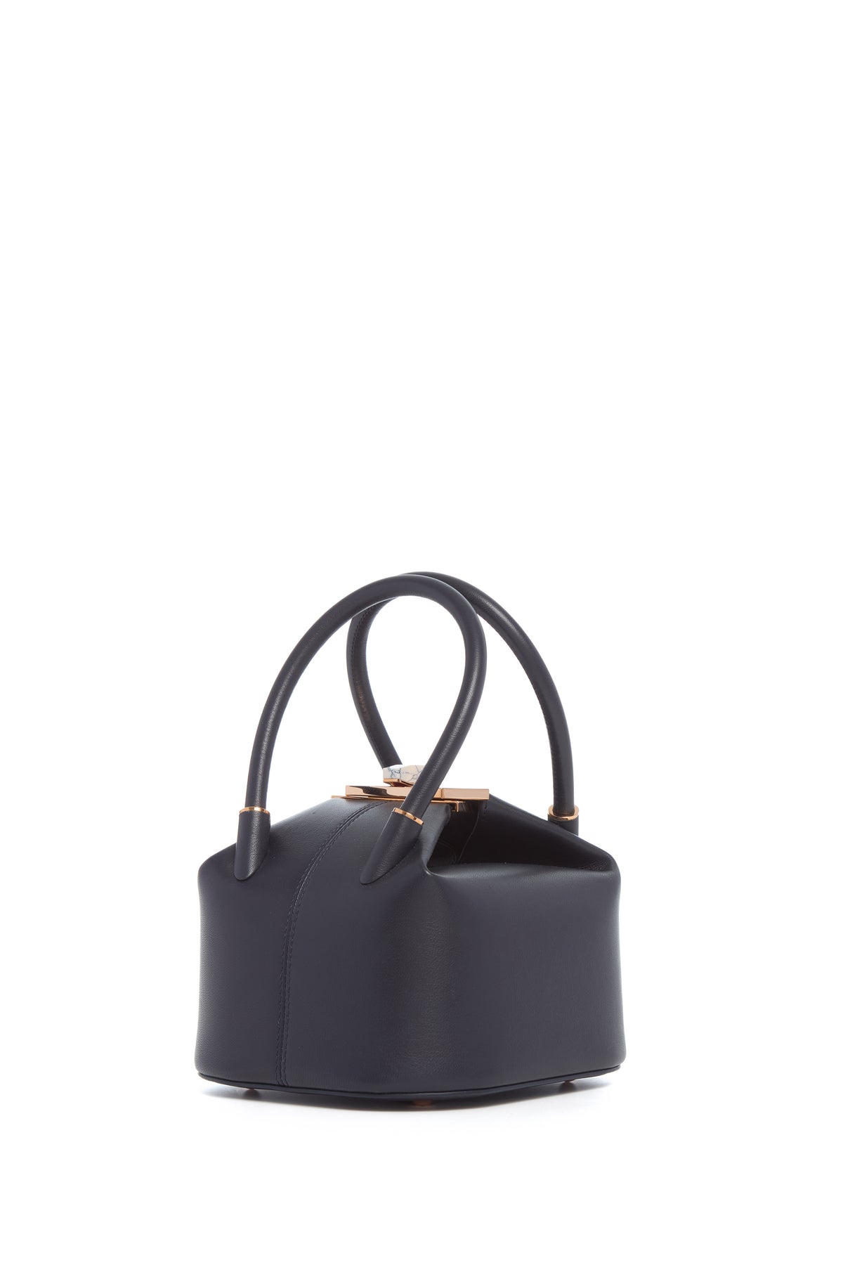 Mini Baez Bag in Navy Nappa Leather